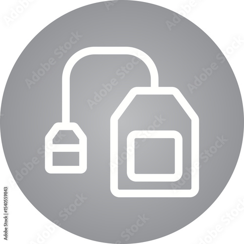 Tea bag single icon vector illustration