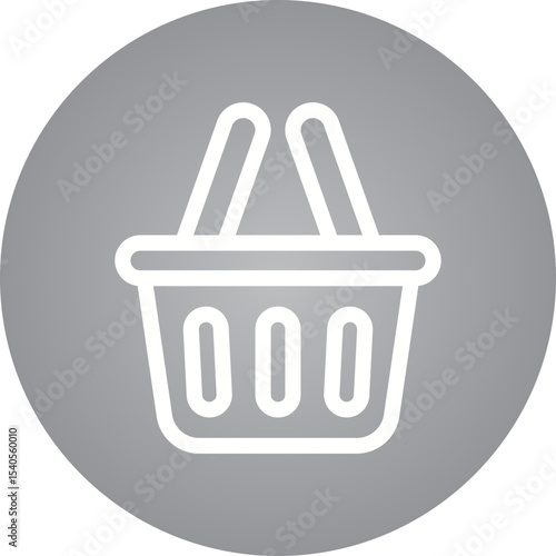 Basket single icon vector illustration