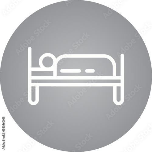 Bed single icon vector illustration