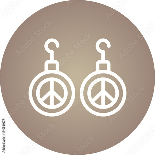 Ear rings single icon vector illustration