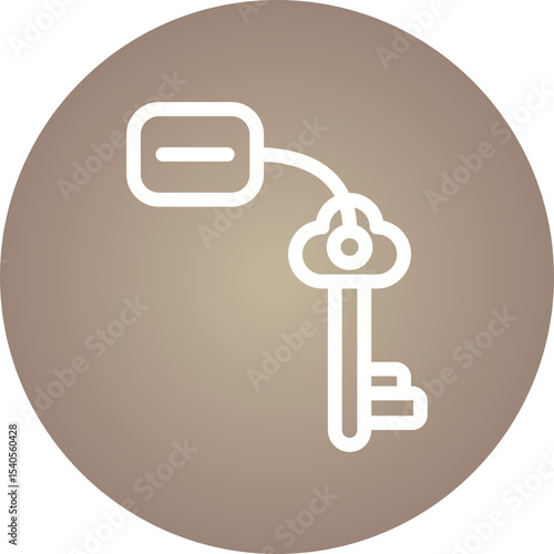 Key single icon vector illustration