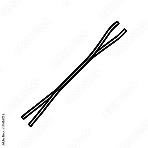 cable ties line art on white background