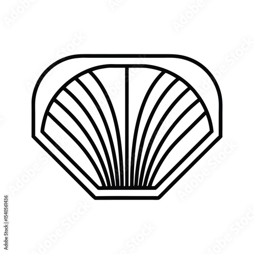 ventilation grills line art on white background