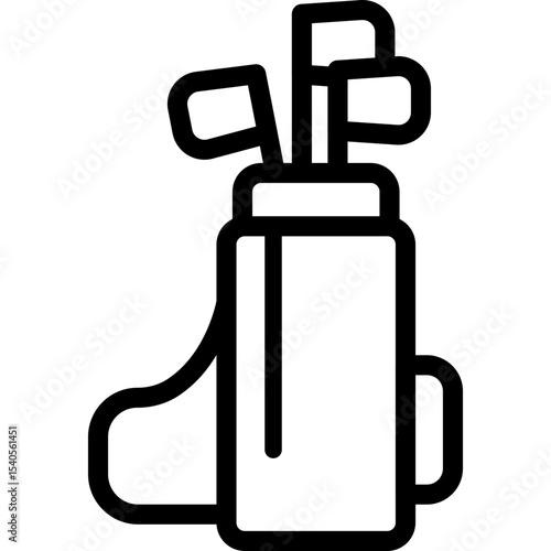 Golf bag single icon vector illustration