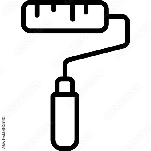 Paint roller single icon vector illustration
