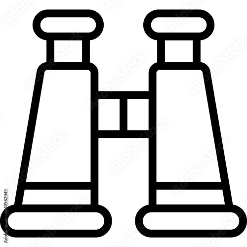 Binoculars single icon vector illustration