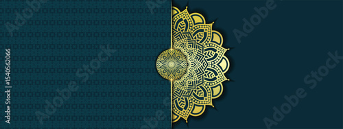 Luxury ornamental mandala background with golden arabesque patterns, element for invitation, meditation poster, yoga, wedding, book cover, cover page, luxury mandala art illustration vector art