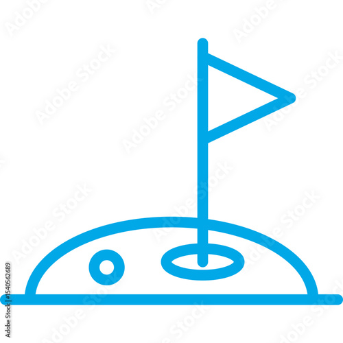 Golf single icon vector illustration