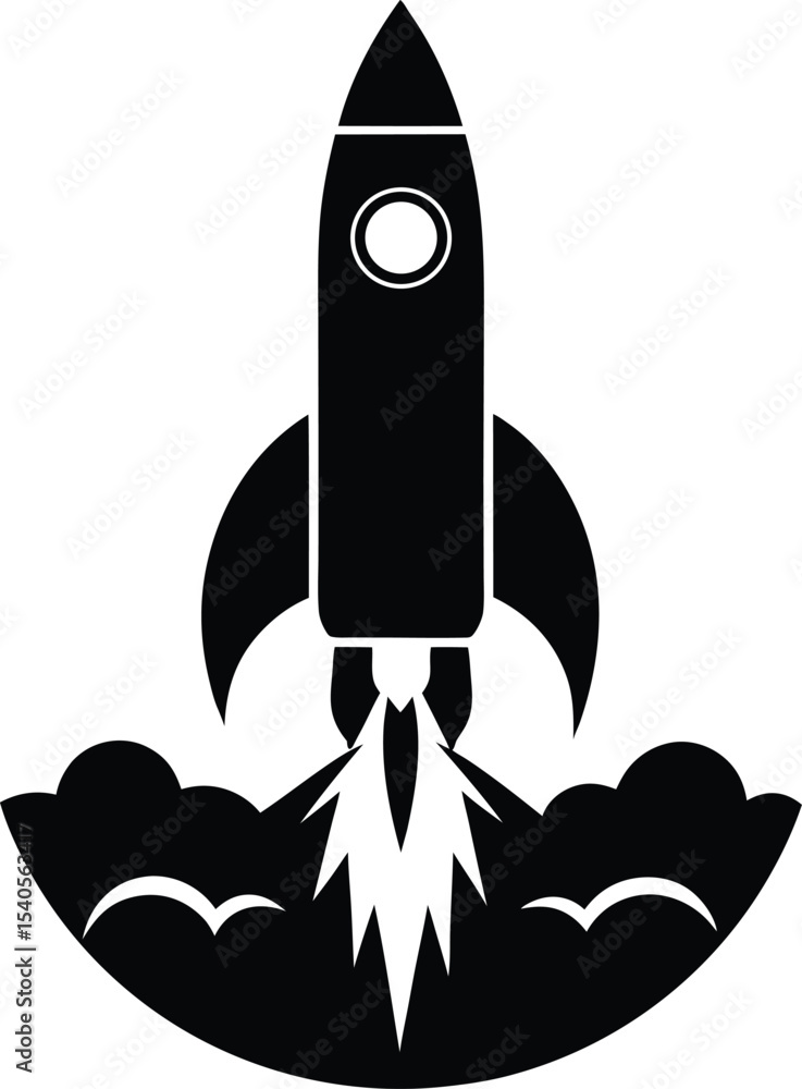 Fototapeta premium Rocket Launch Icon