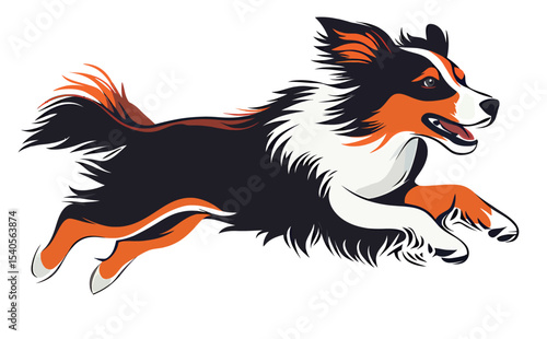 Energetic dog in mid-leap, showcasing its playful spirit and agility.