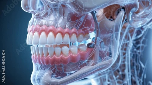 Dental Anatomy: Detailed 3D Medical Illustration of the Human Jaw and Teeth