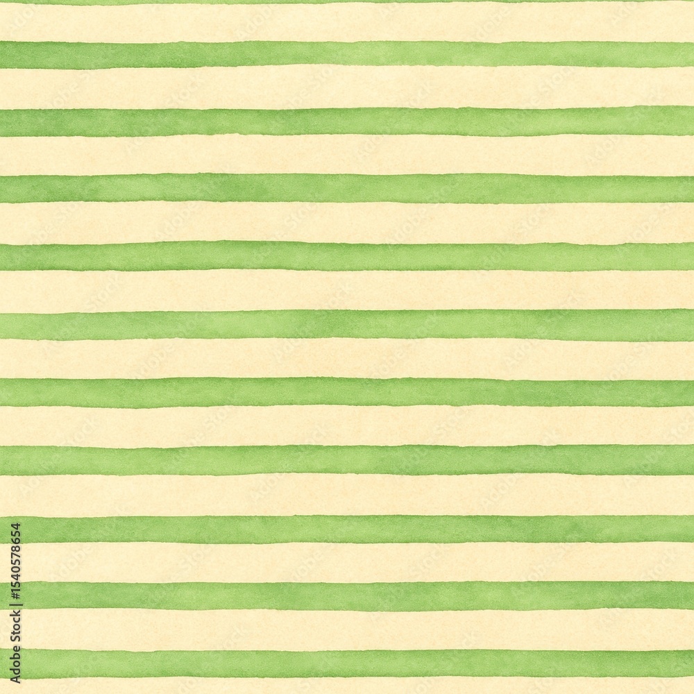 Fototapeta premium Green watercolor striped pattern