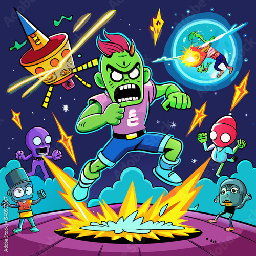 space rocket cartoon