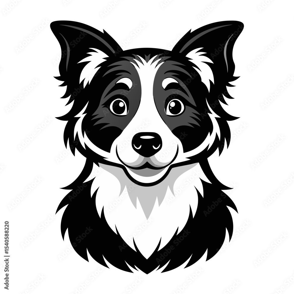 Naklejka premium vector illustration of a dog