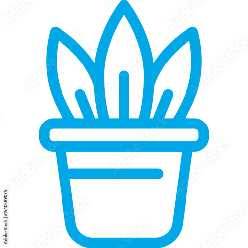 Plant pot single icon vector illustration