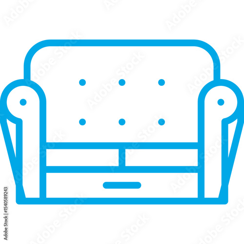 Sofa single icon vector illustration