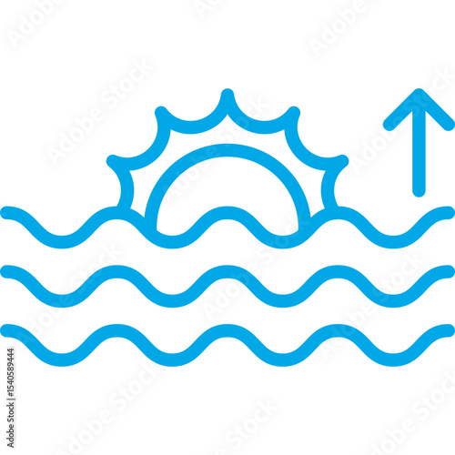 Sunrise single icon vector illustration