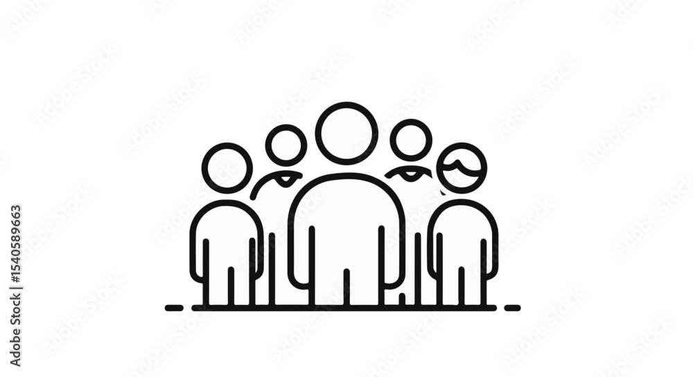 A simple yet clear illustration of a group of people. A simple yet clear illustration of a group of people.