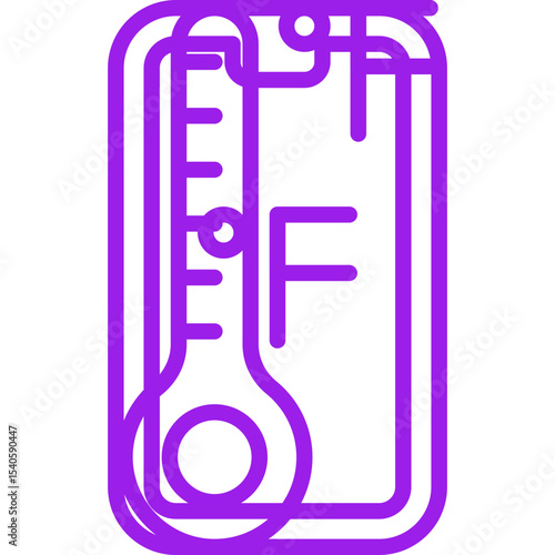 Farenhite single icon vector illustration
