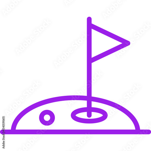 Golf single icon vector illustration