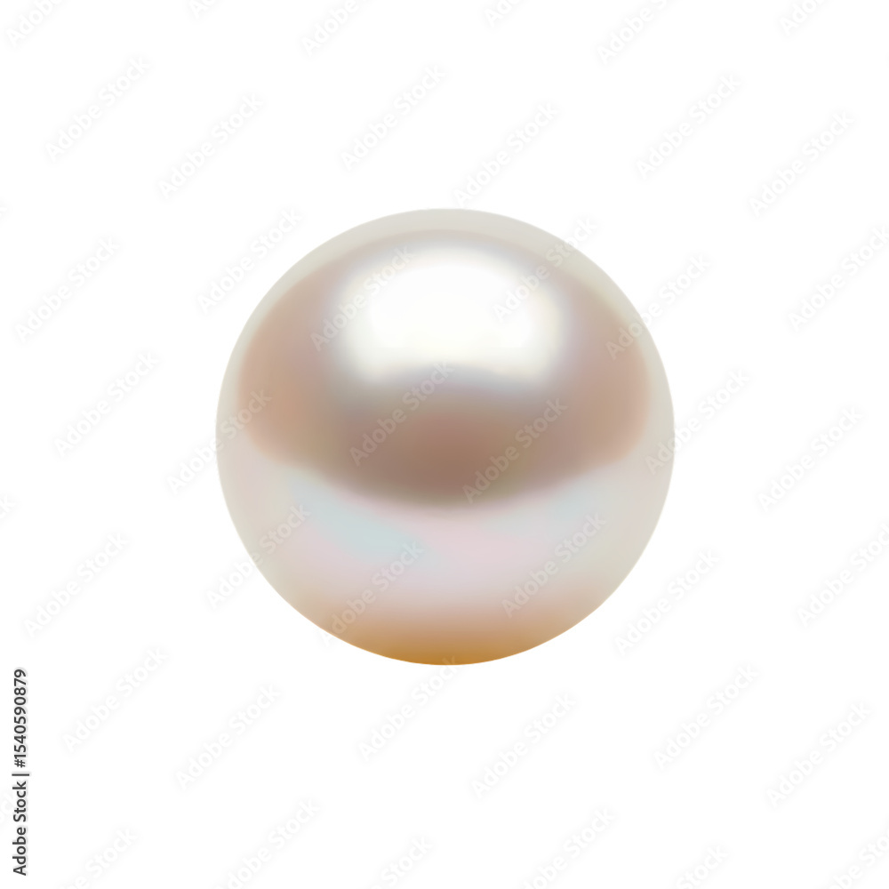 Fototapeta premium A Single Lustrous Pearl Elegance in Simplicity isolated on transparent bacckground
