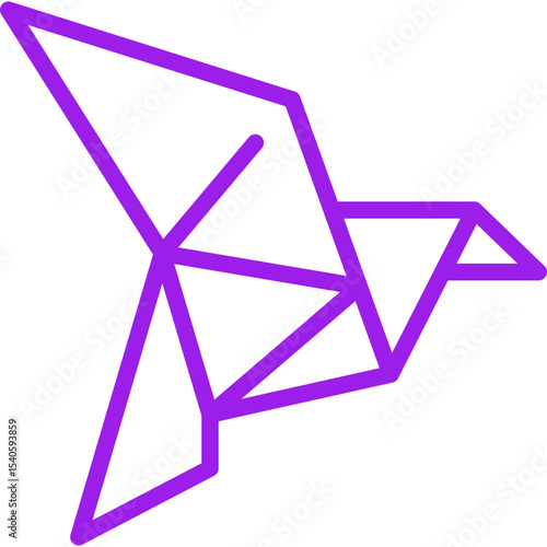 Paper art single icon vector illustration