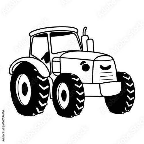 tractor isolated on white