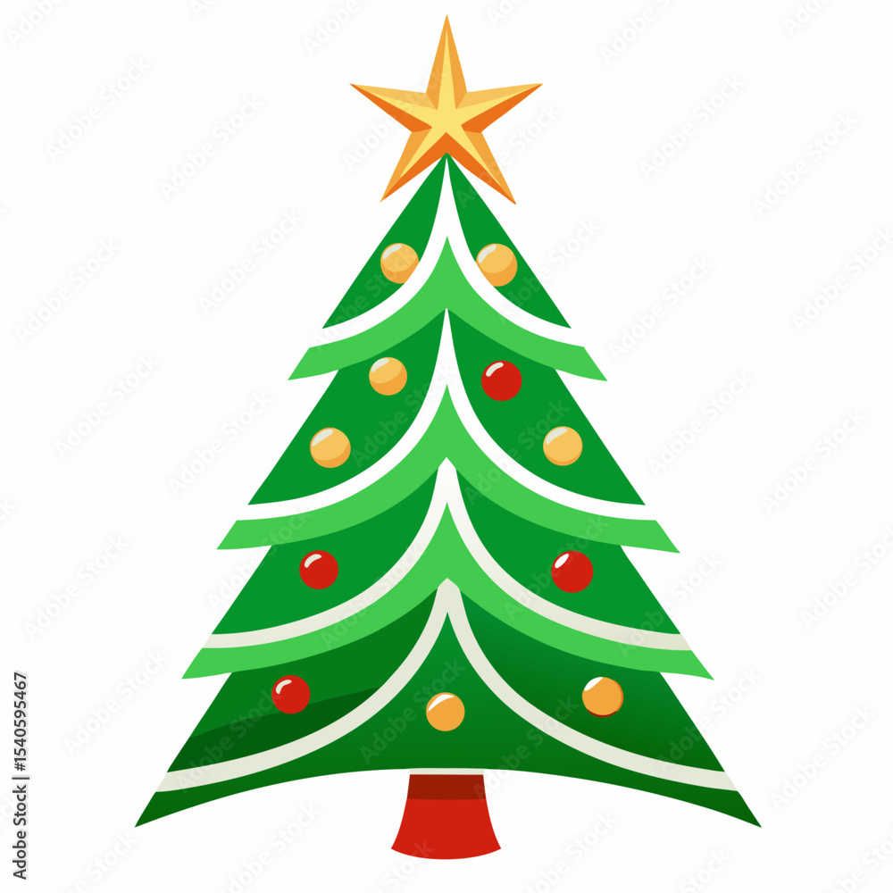 Obraz premium christmas tree vector illustration