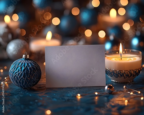 Hanukkah with and a blank gift card