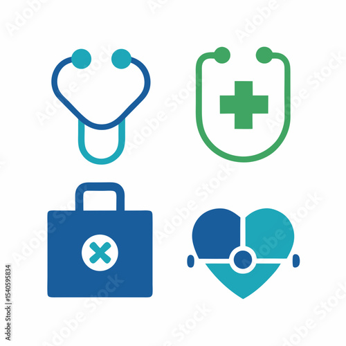medical icons set