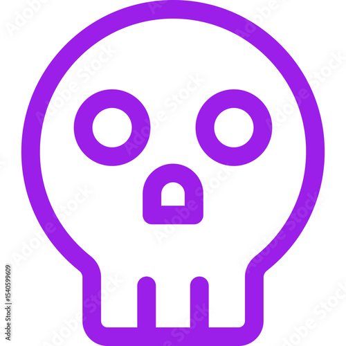Skull single icon vector illustration
