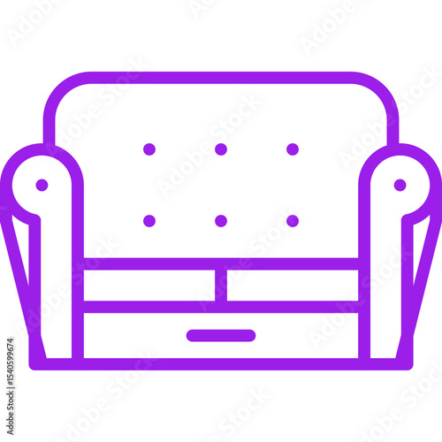 Sofa single icon vector illustration