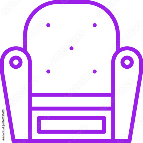 Sofa comfort single icon vector illustration