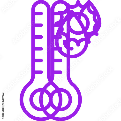 Tempreature single icon vector illustration