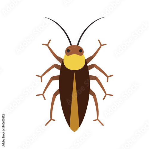 Cockroach insect colorful vector art illustration