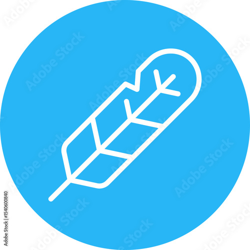 Feather single icon vector illustration