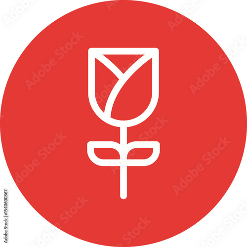 Flower single icon vector illustration