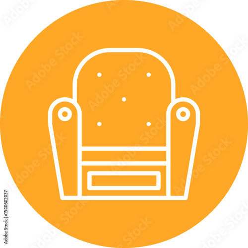 Sofa comfort single icon vector illustration