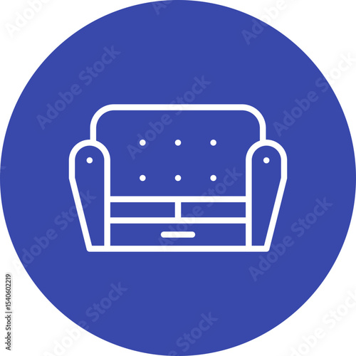 Sofa single icon vector illustration