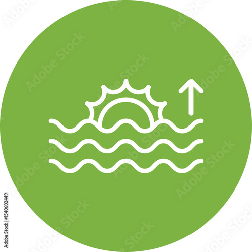 Sunrise single icon vector illustration