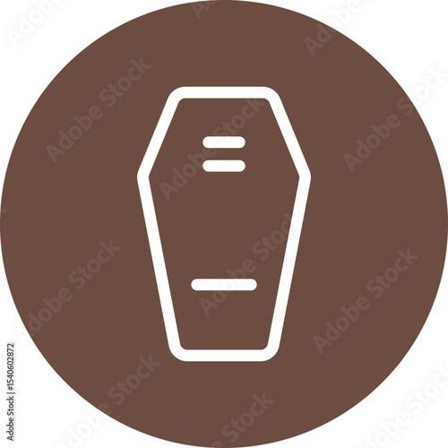 Coffin single icon vector illustration