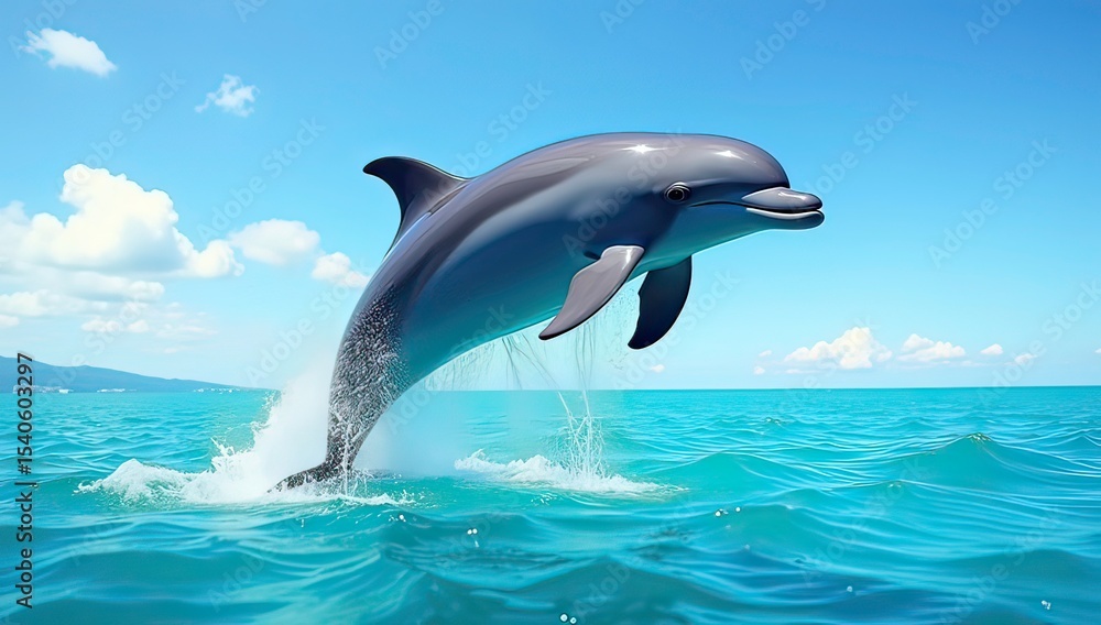 Obraz premium dolphin jumping in water