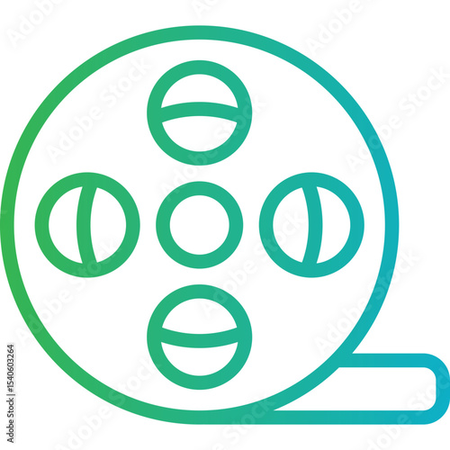 Film roll single icon vector illustration