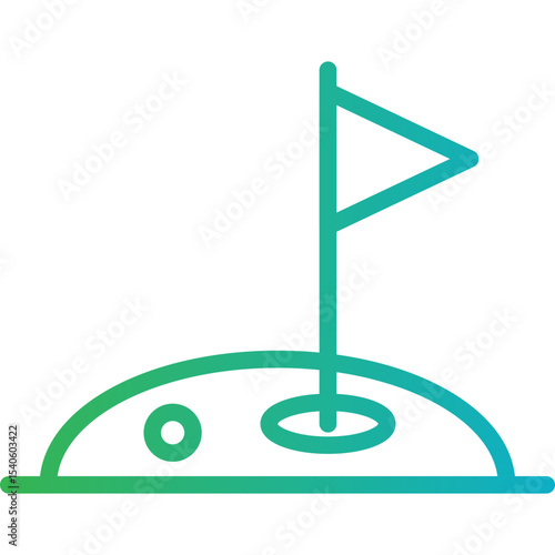 Golf single icon vector illustration