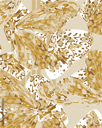 Abstract shape seamless pattern. upscale big shape geometry, graphical textures. more trendy colors, swirl,wave, background. vector illustration. 
