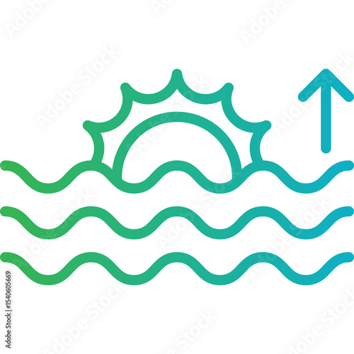 Sunrise single icon vector illustration