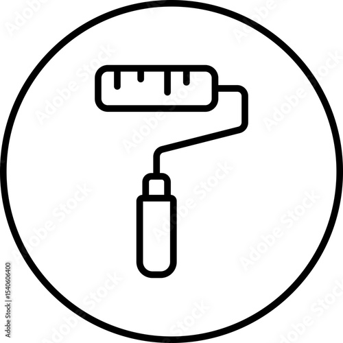 Paint roller single icon vector illustration