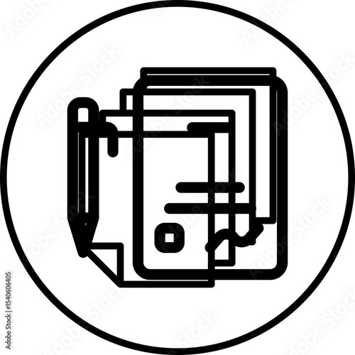 Notes single icon vector illustration