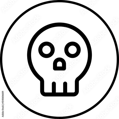 Skull single icon vector illustration