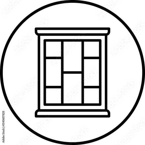 Window single icon vector illustration